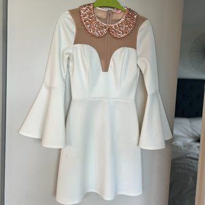 ASOS DESIGN Embellished Collar Mini Shift Dress